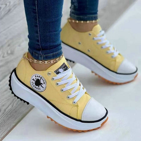 Mode sneakers för kvinnor-Shoes for Women-Bellasverige-Gul-35-Hemnix