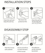 Carvallo Väggkrok Hookora | Rostfritt stål 304 borstade | Utan borrning | Lastkapacitet upp till 3 kg | Vattentät & Rostfri Carvallo