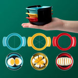 Carvallo 3-i-1 Äggskärare | För hönsägg, vaktelägg & vaktelägg | Precisions & Multifunktionell Carvallo