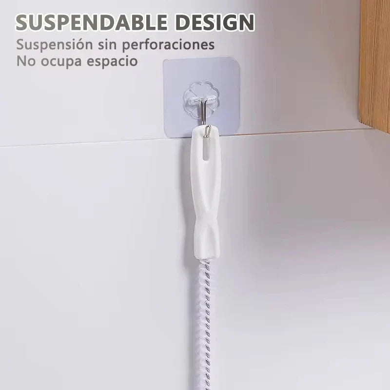 Carvallo Rörrensare Borste | Flexibel Avloppsrensare för Kök & Bad | 45/65 cm Längd | Återanvändbart Rengöringsverktyg Carvallo