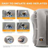 Carvallo Resekudde uppblåsbar | 45° Ergonomisk nackkudde | För flygplan, kontor & resor Carvallo