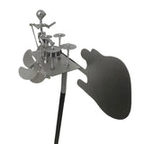 Carvallo Metall Vindspel Gitarr | Handgjord Vindskulptur | Rock Dekor för Trädgård & Terrass | 28 × 17 cm Carvallo