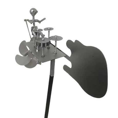 Carvallo Metall Vindspel Gitarr | Handgjord Vindskulptur | Rock Dekor för Trädgård & Terrass | 28 × 17 cm Carvallo