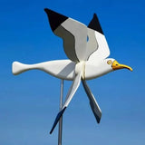Carvallo-Deko Vindfågel SkyGull | Kreativ Vindspinner med måsdesign | Väderbeständig & höjdjusterbar | 25 cm Figur Carvallo