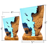 Bordslampa med dykarhåla motiv – Dekorativ LED-lampa gjord av epoxiharts | USB-uppladdningsbar Carvallo