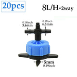 Carvallo Cross Connector | 2-Way Arrow Connection | For 3 mm & 5 mm Hoses | Drip Irrigation Systems Carvallo