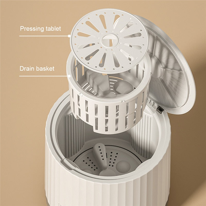 SpinWash – 4L mini bärbar turbintvättmaskin | Kompakt resetvättmaskin MILA Sverige