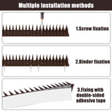 Carvallo 12/20-set fågelskyddsspikar | Avtagbar & djurvänlig | Anti-klättringsskydd för staket, fönsterbräda & takkant Carvallo