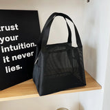 Carvallo FlexBag Mesh-väska med handtag | Stort volym & Mångsidig | För resa, strand & kosmetik Carvallo