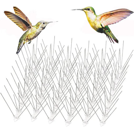 Carvallo Taubenabwehr Spikes | 12-pack rostfritt stål fågelavskräckning | UV-beständig & väderbeständig | För tak, balkong & staket Carvallo