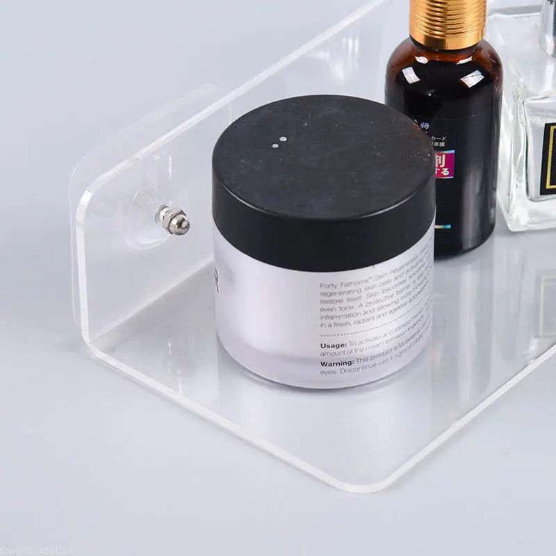 Carvallo Living | Akryl Vägg hylla | Transparent svävande hylla för badrum, kök och vardagsrum | 20–50 cm | Platsbesparande förvaring Carvallo