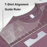 Carvallo T-Shirt Justeringslinjaler i set | 4/8 styck | Flexibelt PVC-mätsverktyg för textiltryck & sömnadsarbeten | För vuxna & barnstorlekar Carvallo