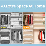 Carvallo förvaringspåse Vacuro | Platsbesparande kompression | Återanvändbar & rivbeständig | För kläder & sänglinne Carvallo