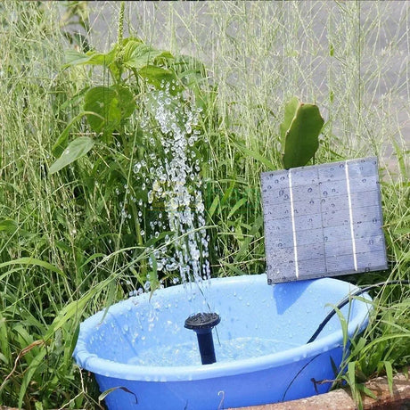 Carvallo Springbrunnen AquaBloom Mini 1.2W | Flytande solarpump | För trädgård, damm & fågelbad Carvallo