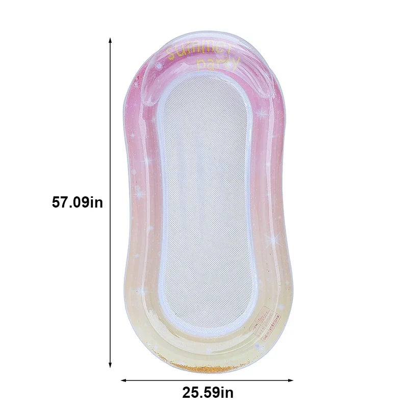 Carvallo Uppblåsbar simmadrass Rooxin | Ergonomisk pool-luftmadrass med nät och armstöd | För pool, sjö och strand Carvallo
