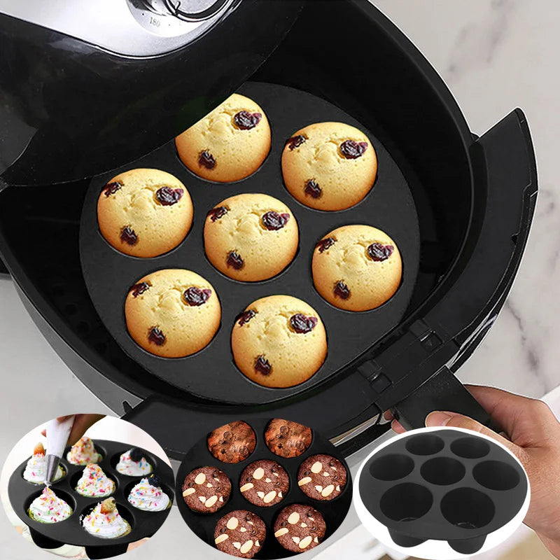 Silikon-Muffinform för Luftfritös – Non-stick & Flexibel för Muffins, Cupcakes & Snacks Carvallo