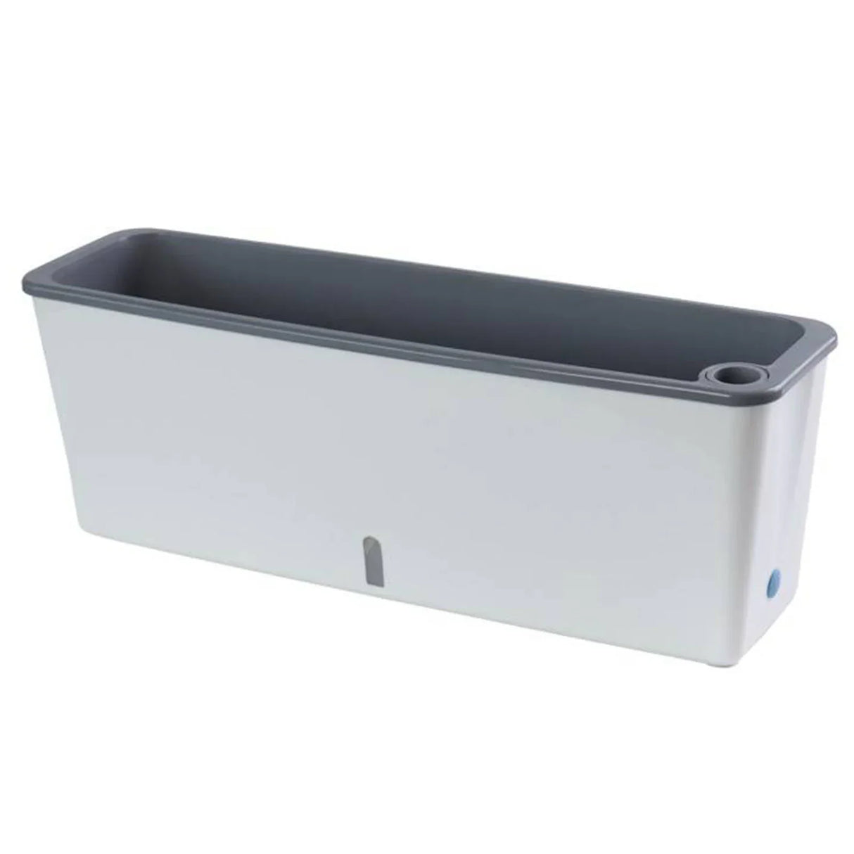 Carvallo planter med självbevattning | Inbyggd vattennivåindikator | Platsbesparande dualdesign | 43,5x12x11 cm Carvallo
