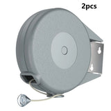 Carvallo Teleskop-tvättlinje | 12 Meter utdragbar tvättlina | Automatisk inrullning | För inomhus & utomhus Carvallo