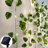 Carvallo-Lichterkedja SoliBlossom | Solrosdekoration med blad | Varmvit | 8 lägen | För trädgård, staket & bröllop Carvallo