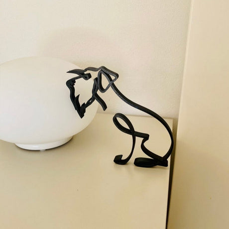 Minimalistisk hund konstskulptur-Home-Hemnix-Skotsk terrier-Hemnix
