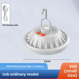 Carvallo Solar UFO-Campinglampa | Med fjärrkontroll | Uppladdningsbar & Bärbar | För utomhus, nödsituationer & nattmarknader Carvallo