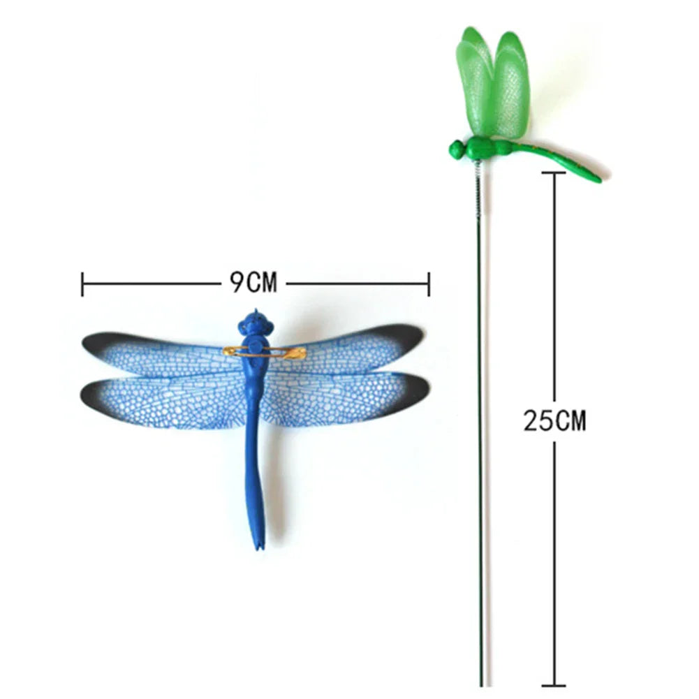 Carvallo Deko-Libeller | 10-pack | Svingande trädgårdsdekoration i väderbeständig PVC | För rabatter, krukor och inomhus Carvallo