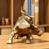 Elévo | Wall Street Bull Market Resin Ornament Feng Shui Wealth Figur Figurine Carvallo