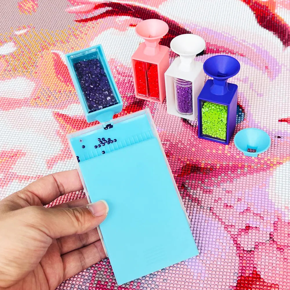 Carvallo Diamantmålning Tratt | För Runda & Fyrkantiga Stenarter | Lätt fyllning av Lådor & Skålar | Tillbehör för DIY-Konst Carvallo