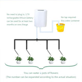 Carvallo AquaSmart Automatiskt bevattningssystem med 2/4/8 dropphuvuden | Uppladdningsbart & tidsbesparande | För inomhväxter & balkong Carvallo