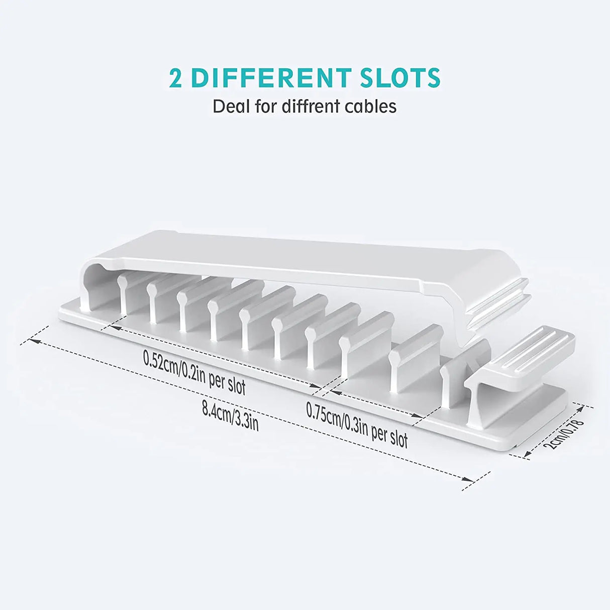 Carvallo ClipTidy FlexFix | Självhäftande & platsbesparande | För 1–10 kablar | I svart, vitt eller transparent Carvallo