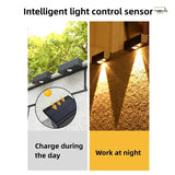 Carvallo LED Solar Vägglampa Utomhus | 3 Ljuslägen | IP65 Vattentålig | Trädgårds-, Balkong- & Stängselbelysning utan kablar Carvallo
