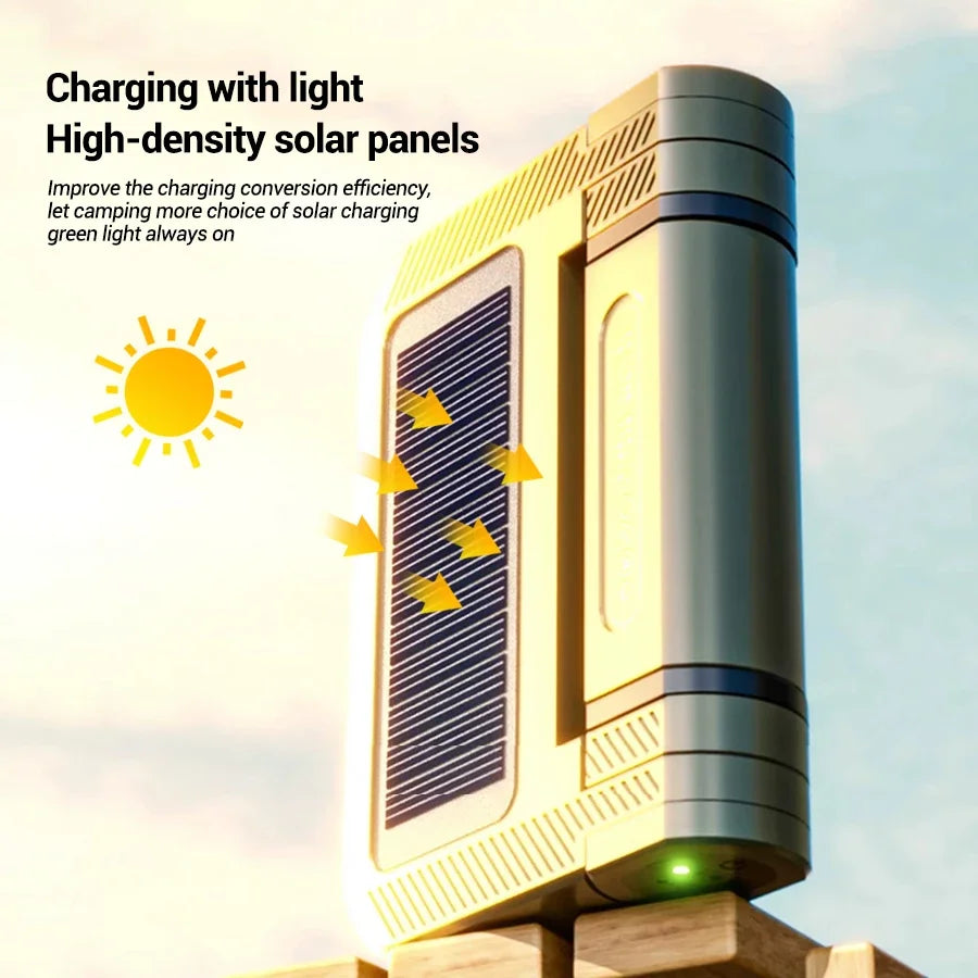 Carvallo Solaris Pro | Superljus & Fällbar | Magnetisk & Uppladdningsbar | Solar- & USB-drift Carvallo