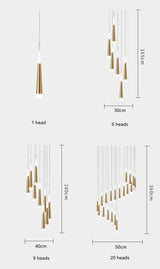 Midnight Noir Chandlier – Sofistikerad LED Pendel Ljuskälla för Vardagsrum, Kontor & Restauranger Carvallo