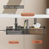 Carvallo Kabelmanagement Under skrivbordet | Metallhylla utan borrning | Kabelhållare & organiserare för kontor & kök Carvallo