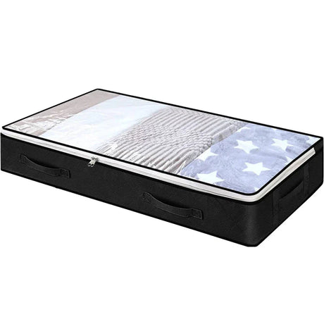 Carvallo Förvaringsväska | Stort kapacitet | Fällbar & Med fönster | Spunnet tyg & Rostfri dragkedja Carvallo