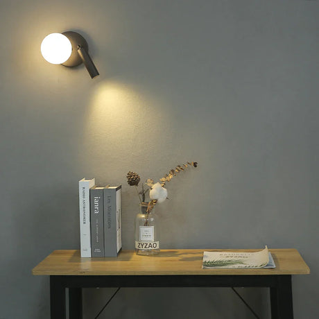 NordicLux - Modern LED Sänglampa Rotera Glas Vägglampa Sovrum och Vardagsrum Dekor Carvallo