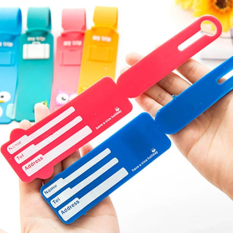 Carvallo Koffertag av silikon med djurmotiv | Adressetikett för resor och bagage | Boardingtag för väskor och resväskor Carvallo