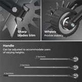 Carvallo EdgeMaster Pro | 171 cm manuell | rostfritt stål med rullhjul | justerbart handtag & självvassande blad Carvallo