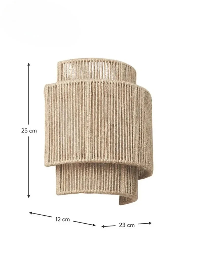 Royallure Handmade Rope Wall Sconce – Varm ambient vägglampa för mysiga vardagsrum Carvallo