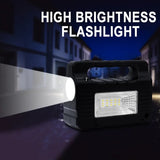 Carvallo-Multifunktionsgerät Solariq Pro | Ljus, Powerbank, Radio & Bluetooth-Högtalare | Inkl. 3 LED-lampor & Solarpanel-anslutning Carvallo