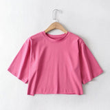 Lös Crop Top-Clothes for women-Hemnix-Rosa-En storlek-Hemnix