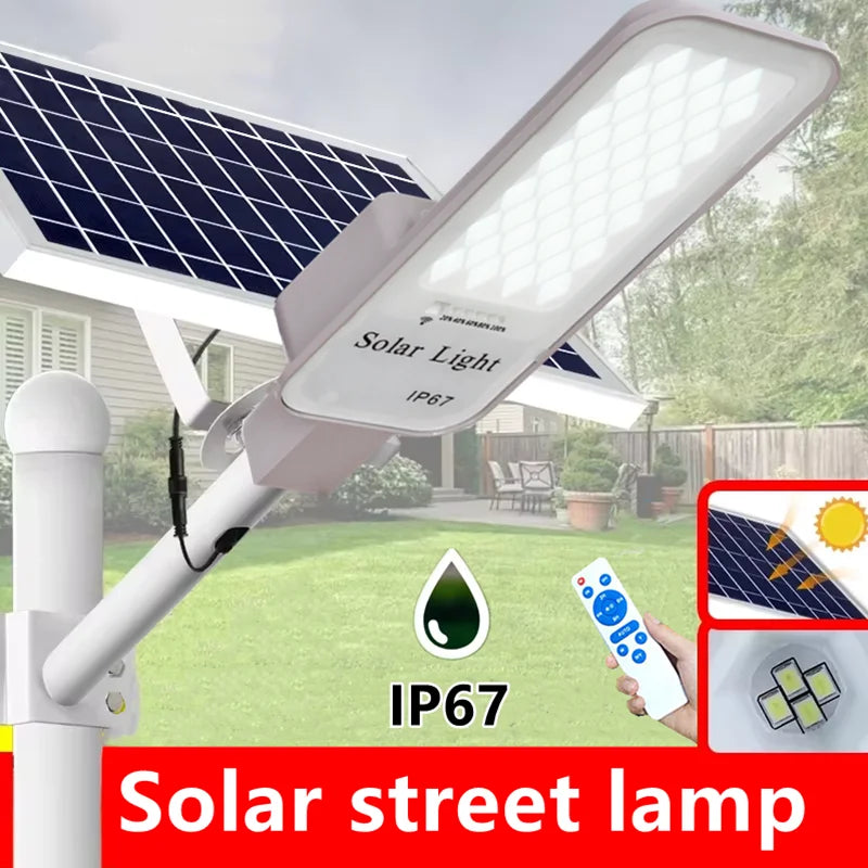 Carvallo Solar Security Light 250W | IP67 Vattentålig | Med Fjärrkontroll | Vägg- & Gatubefästning Carvallo