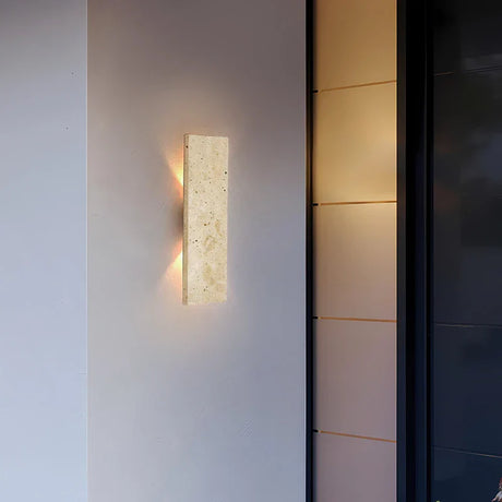 Utomhus vattentät LED-vägglampa med design av natursten – Mångsidig sconce-lampa för inomhus- och utomhusbruk Carvallo
