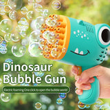 Carvallo såpbubblepistol DinoBubble 40X Pro | 40 munstycken | Helautomatisk handhållen bubbelmaskin | Utan batteri & såpvattenslösning Carvallo