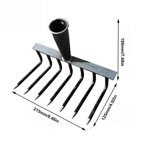 Carvallo Trädgårdsharv | Högpresterande Ogräsrivs | 4/7/9/12 Tänder | Kolstål Carvallo