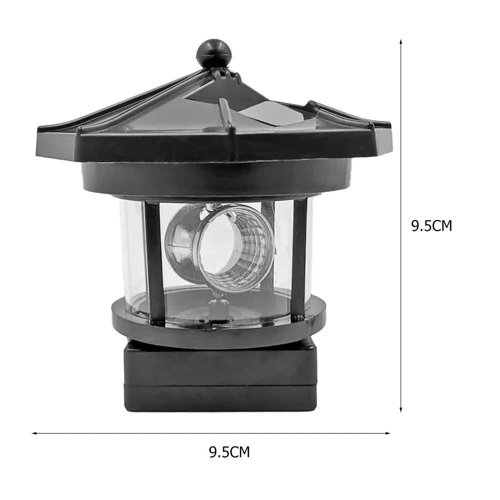 Carvallo LightTower Solfyr Dekorationsljus | LED med roterande ljusstråle | Automatisk sensor | För trädgård, balkong & staket Carvallo