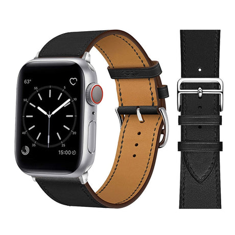 APPLE WATCH SYNTETISKT LÄDERREM-Watches for Women-Hemnix-Svart-38mm or 40mm 41mm-Hemnix