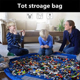 Carvallo leksaksförvaringsmatta för barn | 2-i-1 lekteppe & förvaringsväska | Robust Oxford-material | Ø 150 cm Carvallo