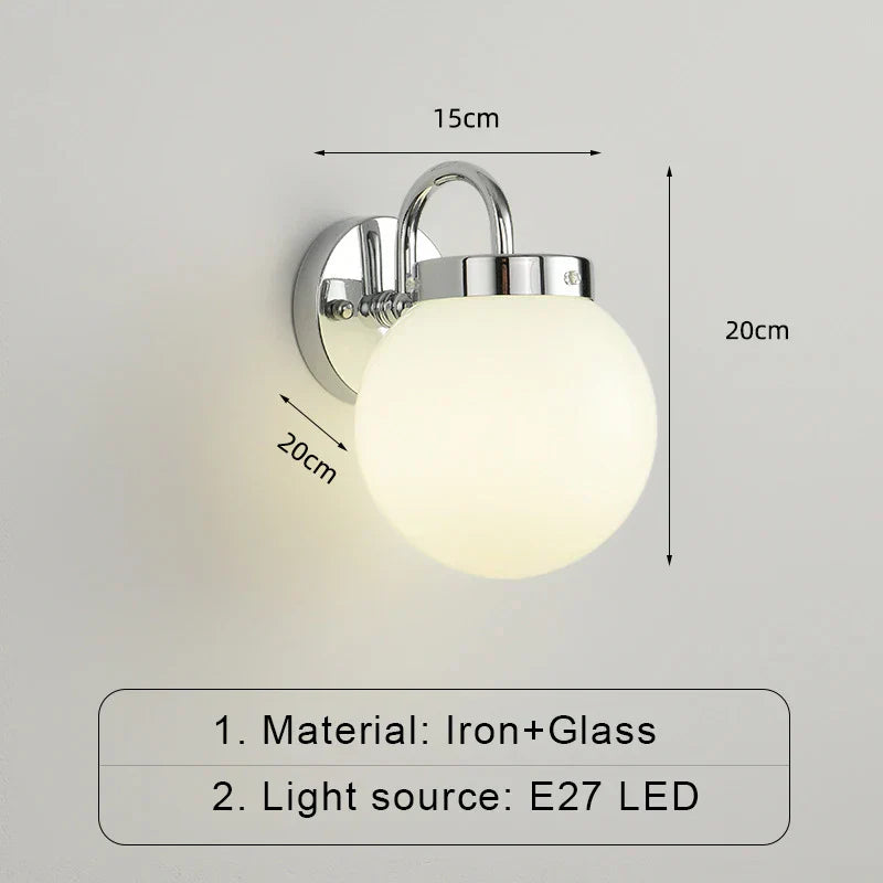 ModernWall - Nordisk LED Vägglampa med Glaslock för Stämningsfull Inomhusbelysning Carvallo