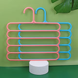 Carvallo-Kläderhängare OrgaTier | 5-i-1 Byxor- & Schalhållare | Platsbesparande Skåporganisatör i Metall Carvallo